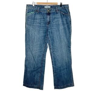 Tommy Hilfiger Womens Y2K Wide Leg Jeans Size 18 Flap Pocket Skater Loose